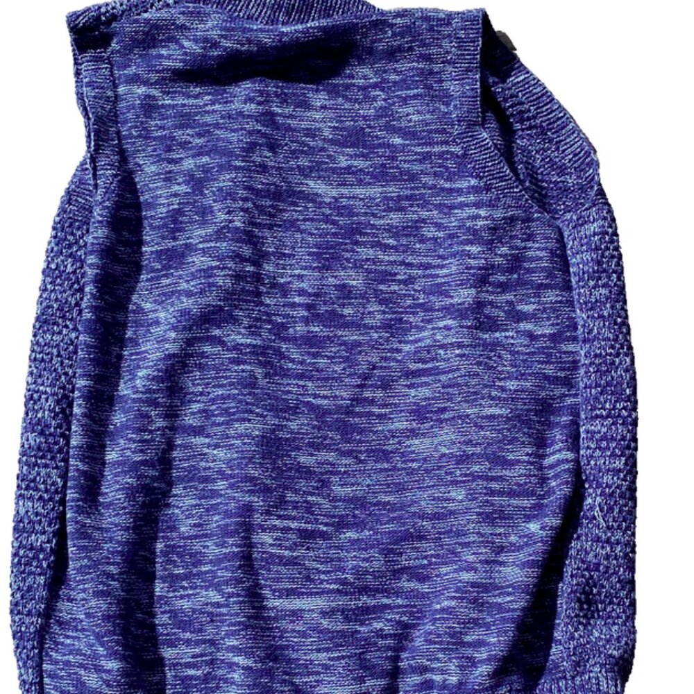Gap Womens Small Cardigan With Flap Collar Blue Sleeveless Sweater Knit Long - Picture 4 of 9